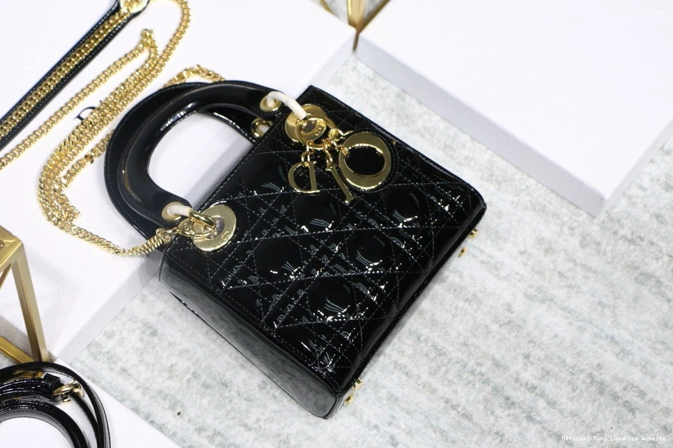 Tony Luxuries With Mini diro leather Cow Lady patent 0812